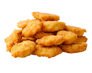 Chicken nuggets in transparent background. Generative AI.