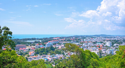 Fototapeta premium Aerial view of Songkhla