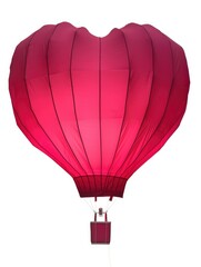 Obraz premium A hot air balloon shaped like a heart.