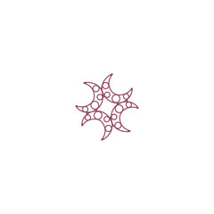 Minimal geometric vector logo symbol