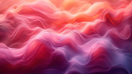 Obraz premium A stunning painting showcasing a captivating, undulating wave formed by graceful hues of pink and blue.