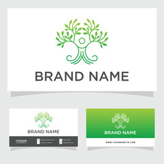 Premium oak tree symbol. Vector illustration
