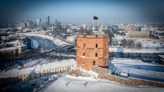 Vilnius old town in winter