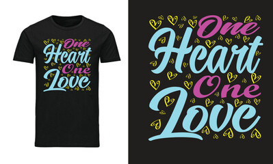 Valentine's Day typography T-shirt design.