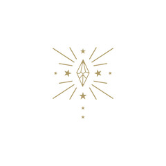Bohemian diamond vector logo design