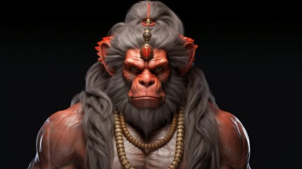 Divine Hanuman: Reverence and Devotion in Religious Imagery