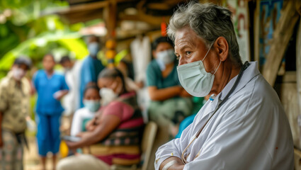 A doctor in Brazil treating patients affected by the spread of tropical diseases due to changing climate patterns