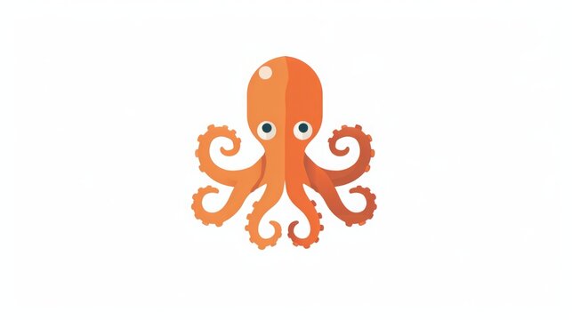 Octopus isolated on white background.