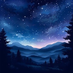 Night sky with stars