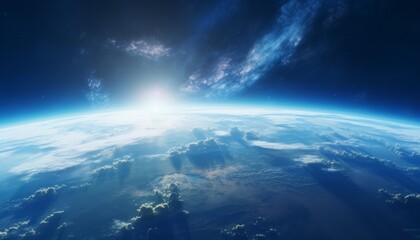 shot of planet earth globe clouds and space background