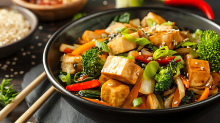 tofu stir-fry with vegetables broccoli