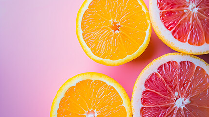 a vibrant, ripe citrus, sliced to reveal its succulent interior - obrazy, fototapety, plakaty