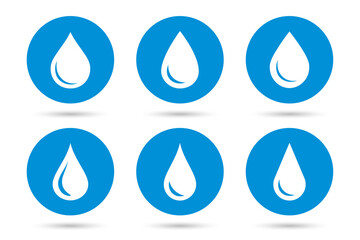 Water drop icon set. Tear symbol. Droplet icon symbol. Vector illustration
