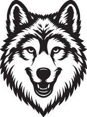 Wolf head silhouette vector image