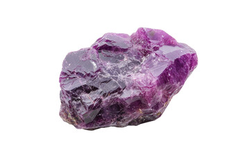Lepidolite Purple Gemstone on Transparent Background