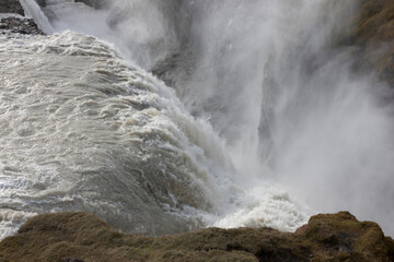 Iceland. Gulfoss waterfall on a sunny summer day.