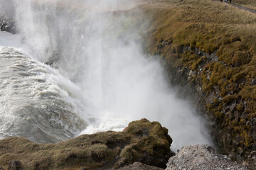 Iceland. Gulfoss waterfall on a sunny summer day.