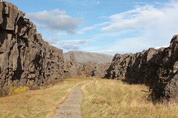 Iceland. Thingvellir on a sunny summer day.
