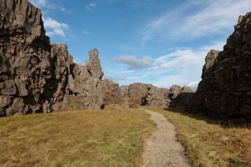 Iceland. Thingvellir on a sunny summer day.