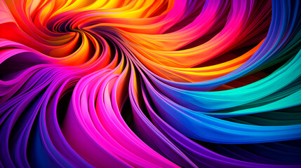 Obraz premium An electrifying and invigorating backdrop adorned with a spiral motif in a kaleidoscope of vibrant colors. This image is attention-grabbing, evoking a sense of vitality and dynamism.