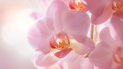 Fototapeta na wymiar enchanting world of flora, a delicate colored orchid in full bloom