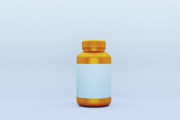 medicine bottle and pills
