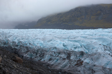 Iceland glacier on a cloudy summer day.