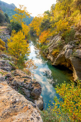 Yazili Canyon ( Yazili Kanyon )  is in the Sutculer, Isparta,with its lakes and the picturesque views of the area, and also the rich variety of flora and fauna.