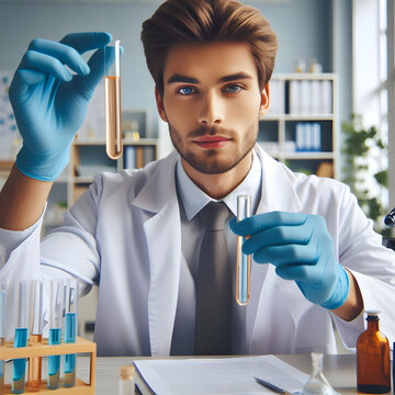 portrait of a researcher carrying out experiments