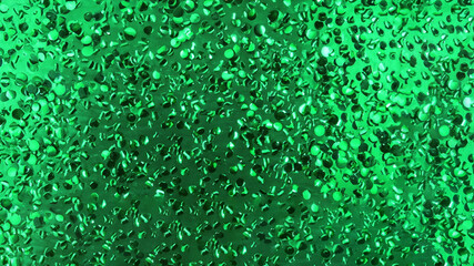 modern background in green color with grain texture. metallic green. Metallic green edges
