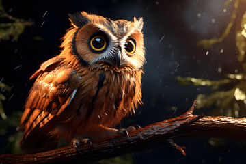 European Eagle Owl's Portrait