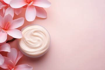 Glowing Complexion Beauty Cream and Copy Space