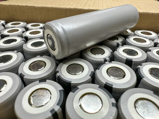 Box of Grey Lithium Batteries