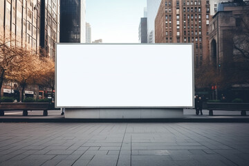 blank billboard on the street