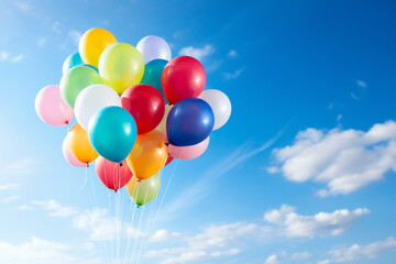colourful balloons in the sky  