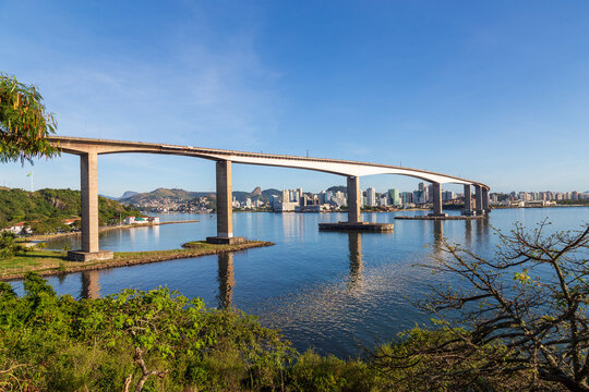 Terceira Ponte, postcard of the cities of Vila Velha and Vit&oacute;ria