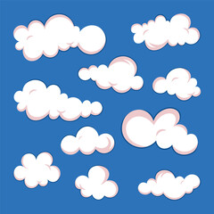 Cloud set icon vector illustration