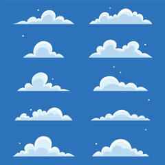 Cloud set icon vector illustration