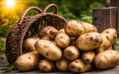 Potato harvest in the garden