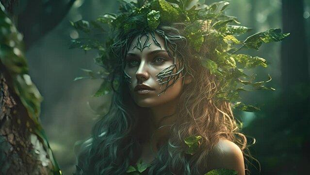 Goddess of Jungle. Created with Generative AI.