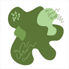 Abstract template for backing text, website, simple shape storizas in green colors