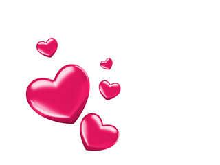 Love for Happy Valentines Day pink color for 14 February in Isolated background, Happy Valentine text design in pink color. 