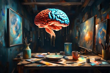 brain on a table