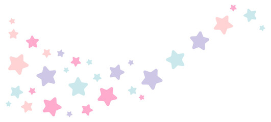 Pastel stars line simple. Vector illustration.	