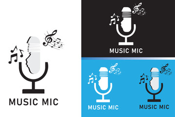 music logo, mic logo