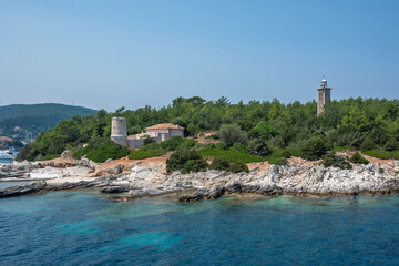 Naklejka premium Panorama of Town of Fiskardo, Cephalonia, Greece