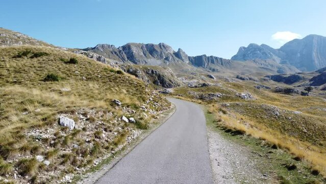 Aerial 4k drone video of amazing landscape in national park Durmitor, video of mountain Prutas