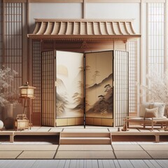 Folding Chinese partition screen