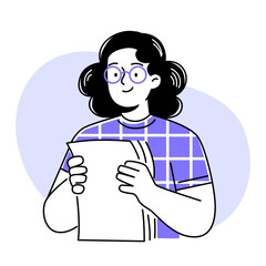 person with documents