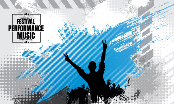 Music event concept for internet banners, social media banners, headers of websites, vector illustration 